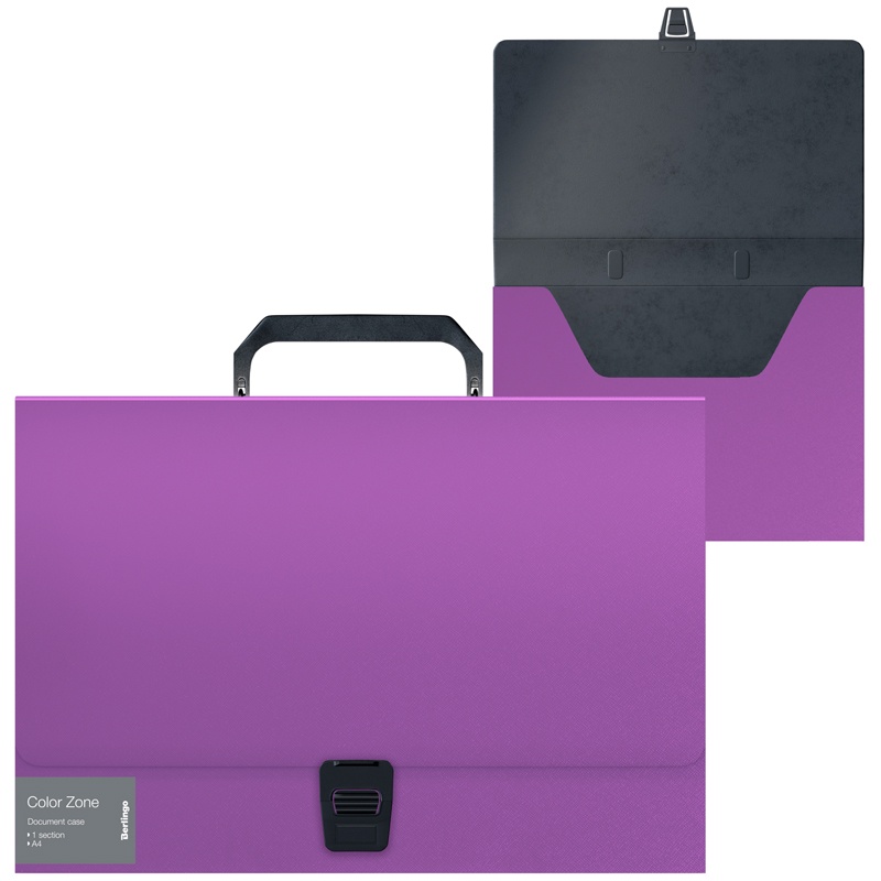 Папка-портфель Berlingo Color Zone фиолетовый 330х230х35 мм