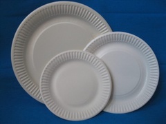 Тарелка белая рифленая мелованная (х500) D=230 мм