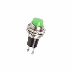 Выключатель-кнопка Mini REXANT 220V 2A 2c ON-OFF зеленая 10,2 арт,36-3333 Китай