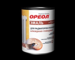 Эмаль для радиаторов отопления «ОРЕОЛ» глянцевая алкидная для наружных и внутренних работ, белая 0,5 кг.