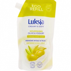 Крем-мыло жидкое Luksja Олива + йогурт 0,9 л запаска 