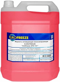 Жидкость охлажденная низкозамерзающая EUROFREEZE Antifreeze AFG 12+  9,8кг Красный (8,8л)