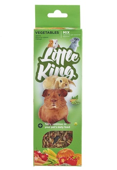 Лакомство "Little King" для грызунов корзинки MIX: овощная, фруктово-ореховая и зерновая, 120г