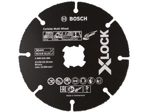 Круг отрезной 125х1.0x22.2 мм для дерева X-LOCK Carbide Multi Wheel BOSCH (подходит для всех типов УШМ)