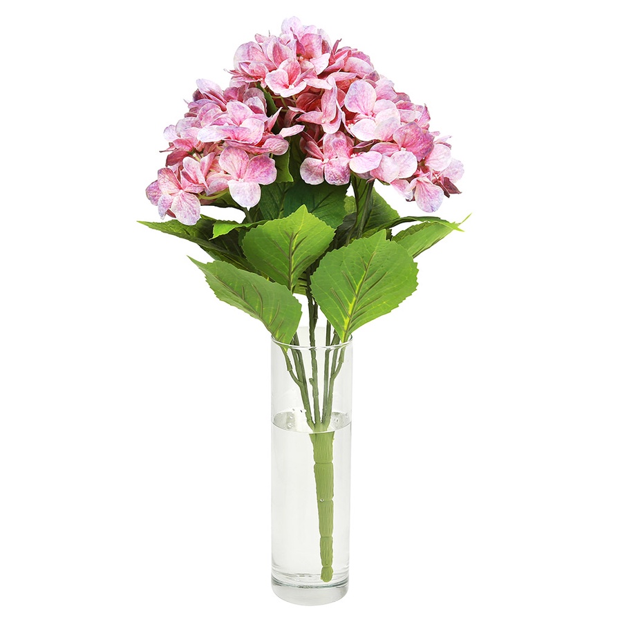 Букет Гортензия 5 цветков 15*7 розовый 52см 