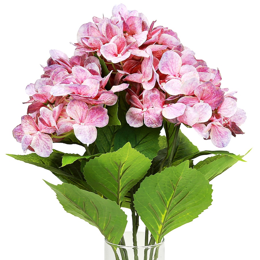 Букет Гортензия 5 цветков 15*7 розовый 52см 