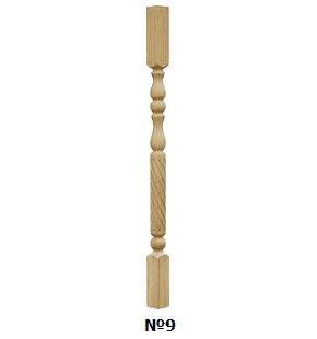 Балясины фрез., N9 сосна/ель 50х50х900 