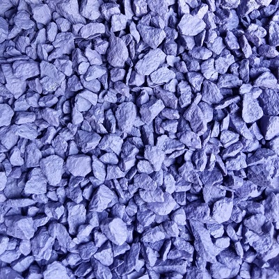 Декоративная крошка (цветной щебень искусственно окрашенный, гранит фракция 5-10мм) цвет фиолетовый фасовка 10 кг 