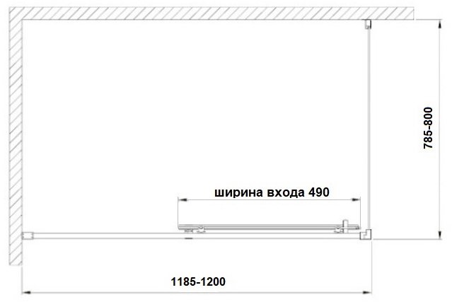 Ограждение душевое AQUABATH CUBE 1200х800х1950 мм. арт. АВ1013 