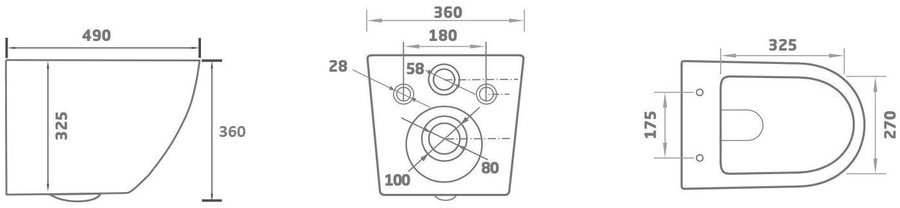 Унитаз подвесной Aquaceramika Pura AC010E