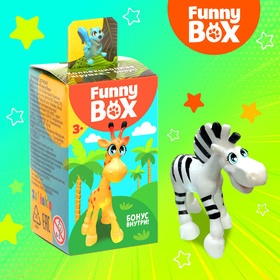 Набор для детей Funny Box "Зоопарк" Набор: карточка, фигурка, лист наклеек 3574507 