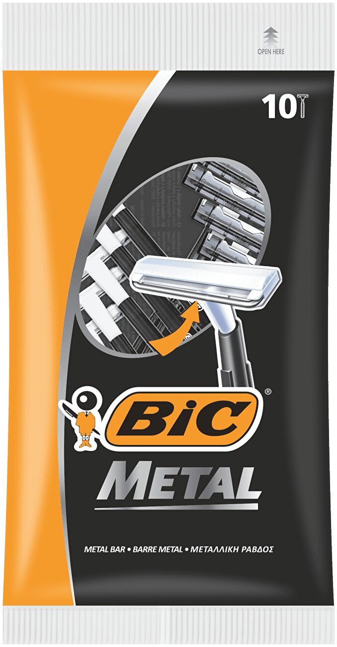 Бритвенный станок одноразовый с защитным металлическим покрытием 10 шт BIC 