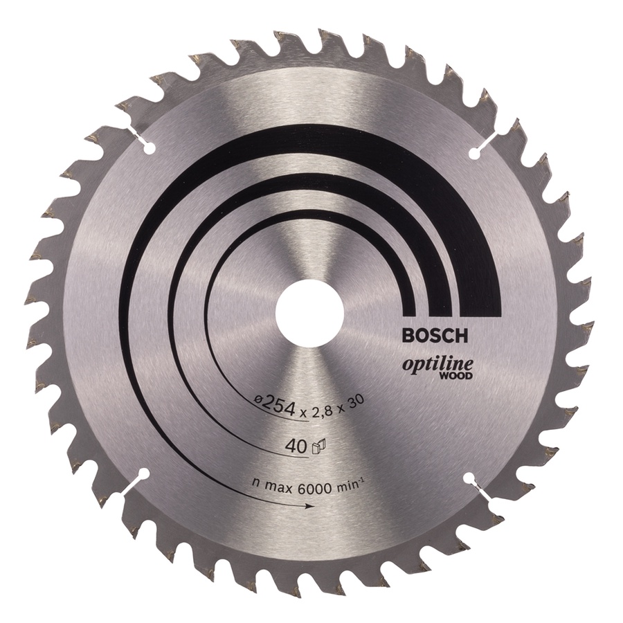 Пильный диск 254х2,8х30 мм., Z40 Optiline Wood BOSCH арт. 2608640443
