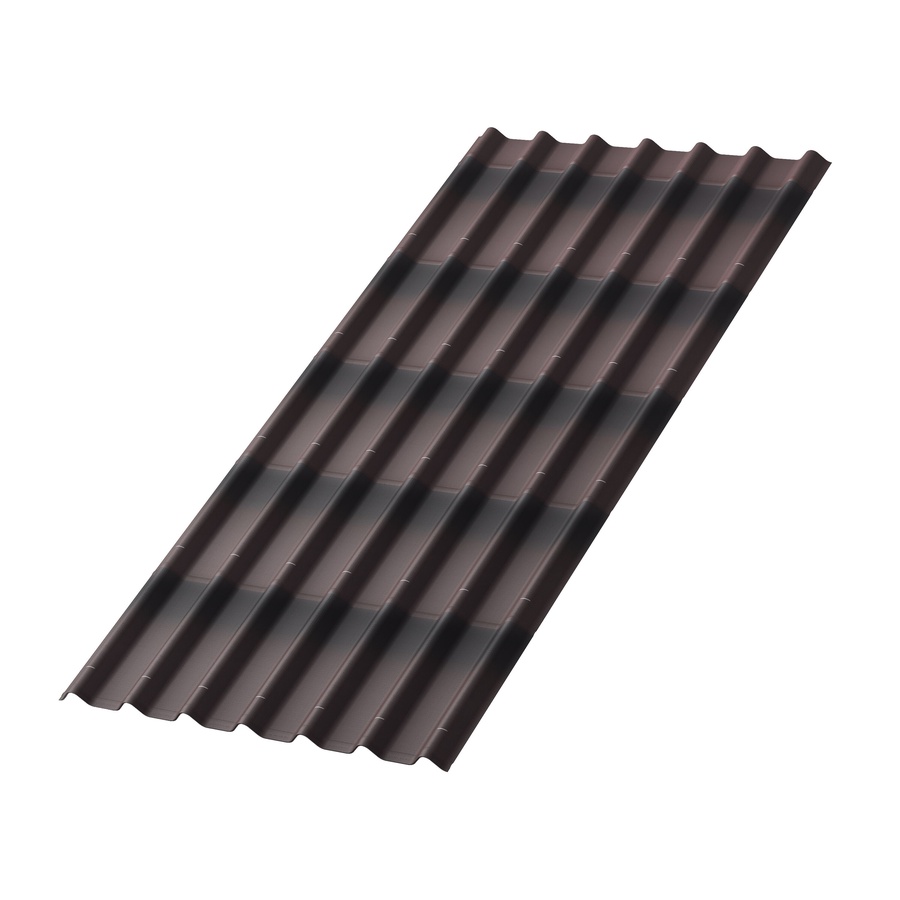 Лист Ондулин Черепица x5 SR-150 3D (коричневый) 1,95х0,95 м.