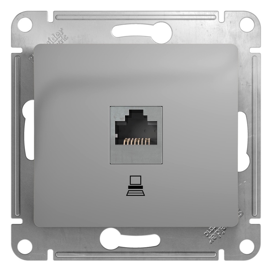 Розетка компьютерная RJ45 кат. 5Е алюмин. арт. GSL000381К 