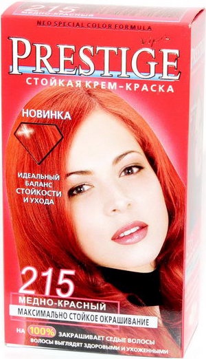 Стойкая крем-краска для волос vip's PRESTIGE 215 - медно-красный