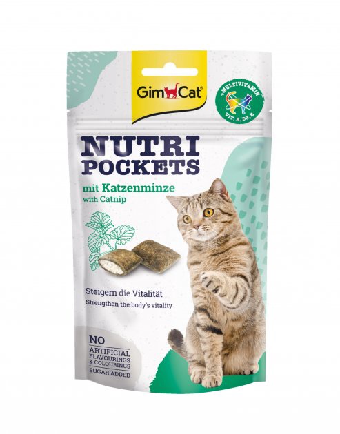 Лакомство для кошек Gimcat Nutri Pockets Catnip+Multivitamin 60г арт. 927688 