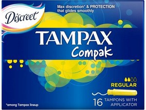 TAMPAX Compak Тампоны женские гигиенические с аппликатором Regular Duo 16шт ПрепакКороб