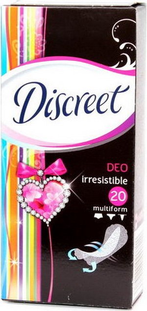 DISCREET Женские гигиенические прокладки на каждый день Deo Irresistible Multiform Single 20шт