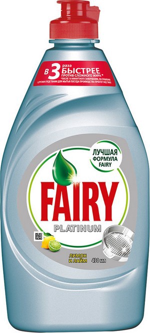 Средство FAIRY Platinum для мытья посуды Лимон и лайм 430мл