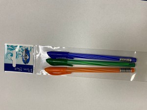 Набор ручек 3шт CANDY синяя  0,7мм блистер