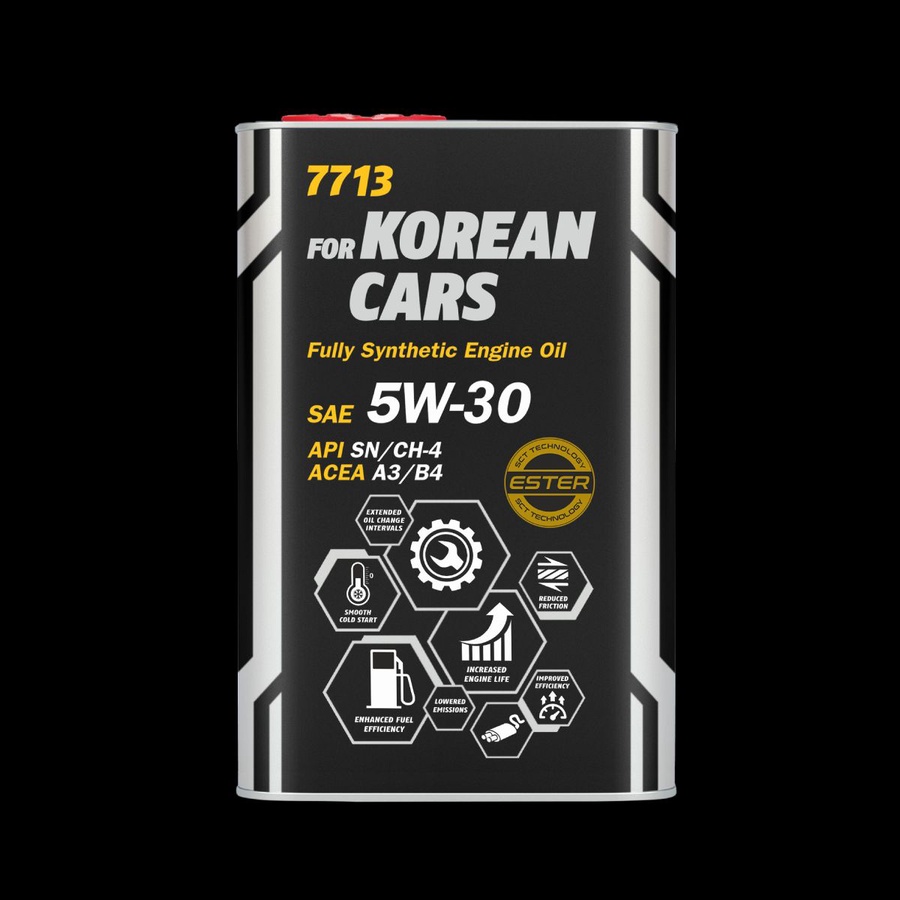 Масло трансмиссионное MANNOL 7713 OEM for Korean Cars 5W-30 SN/SM/SL 1л METAL