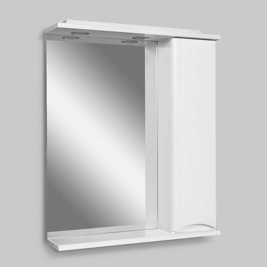 Шкаф с зеркалом для ванной AM.PM Like 65 см правый M80MPR0651WG