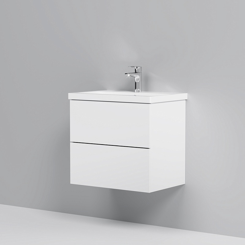 Тумба под умывальник push-to-open, 60 см, подвесная, AM.PM Gem M90FHX06022WG 