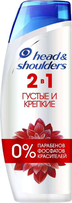 HEAD & SHOULDERS Шампунь и бальзам-ополаскиватель против перхоти 2в1 Густые и крепкие 400мл