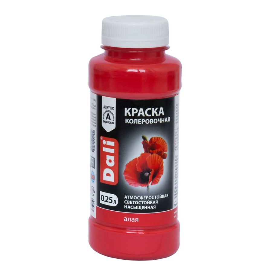 Краска колеровочная "DALI", алый, (0,25 л)