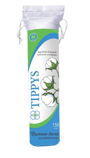Tippys диски ватные косметические 150 шт