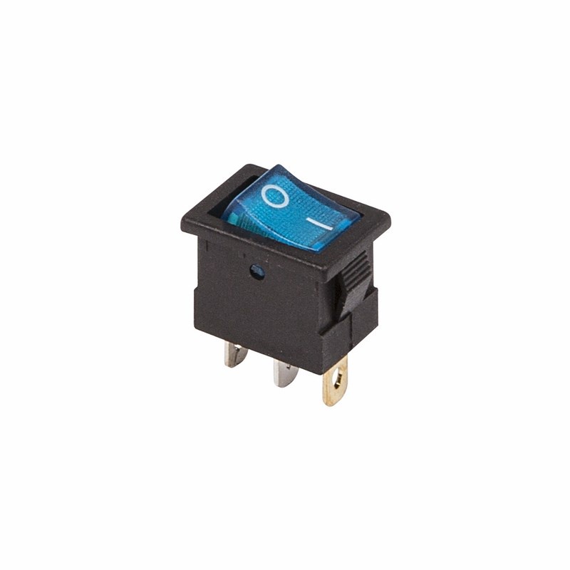 Выключатель клавишный Mini REXANT 12V 15А 3с ON-OFF синий с подсветкой арт,36-2171 Китай
