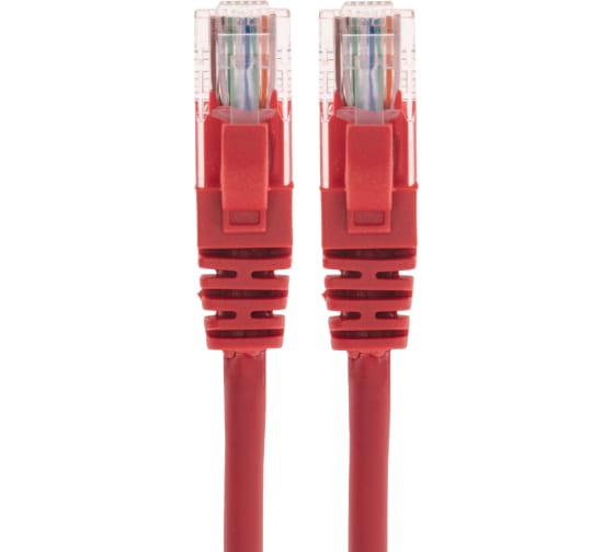 Патч-корд REXANT U/UTP, CAT 5e, RJ45-RJ45, 26AWG, LSZH 0,5 м красный арт. 02-0103-05 