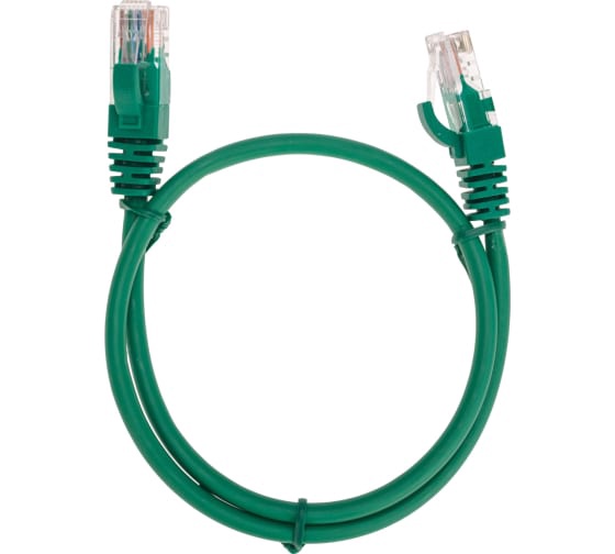 Патч-корд REXANT U/UTP, CAT 5e, RJ45-RJ45, 26AWG, LSZH 0,5 м зеленый арт. 02-0106-05 