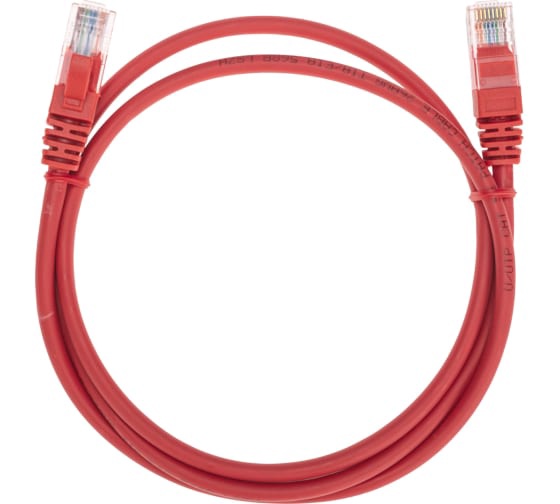 Патч-корд REXANT U/UTP, CAT 5e, RJ45-RJ45, 26AWG, LSZH 1 м красный арт. 02-0103-1 