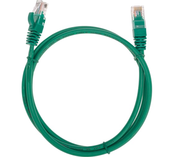 Патч-корд REXANT U/UTP, CAT 5e, RJ45-RJ45, 26AWG, LSZH 1 м зеленый арт. 02-0106-1 