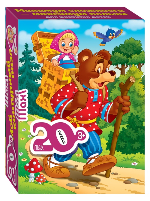 Мозаика puzzle 20 "Маша и Медведь" Mini-maxi