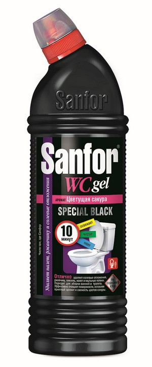 Sanfor средство санитарно-гигиеническое WC gel 750г black загущенное