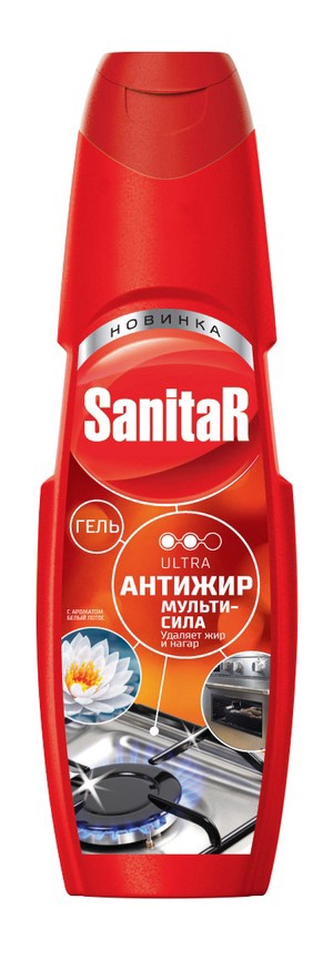 Sanitar средство для чистки кухонных плит Антижир Мультисила 500г гель