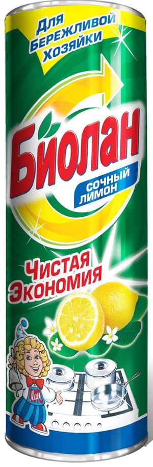 Биолан средство чистящее порошкообразное 400г Сочный лимон