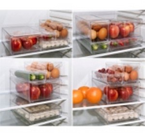 Органайзер для холодильника 20х30х10см с крышкой (прозрачный)
