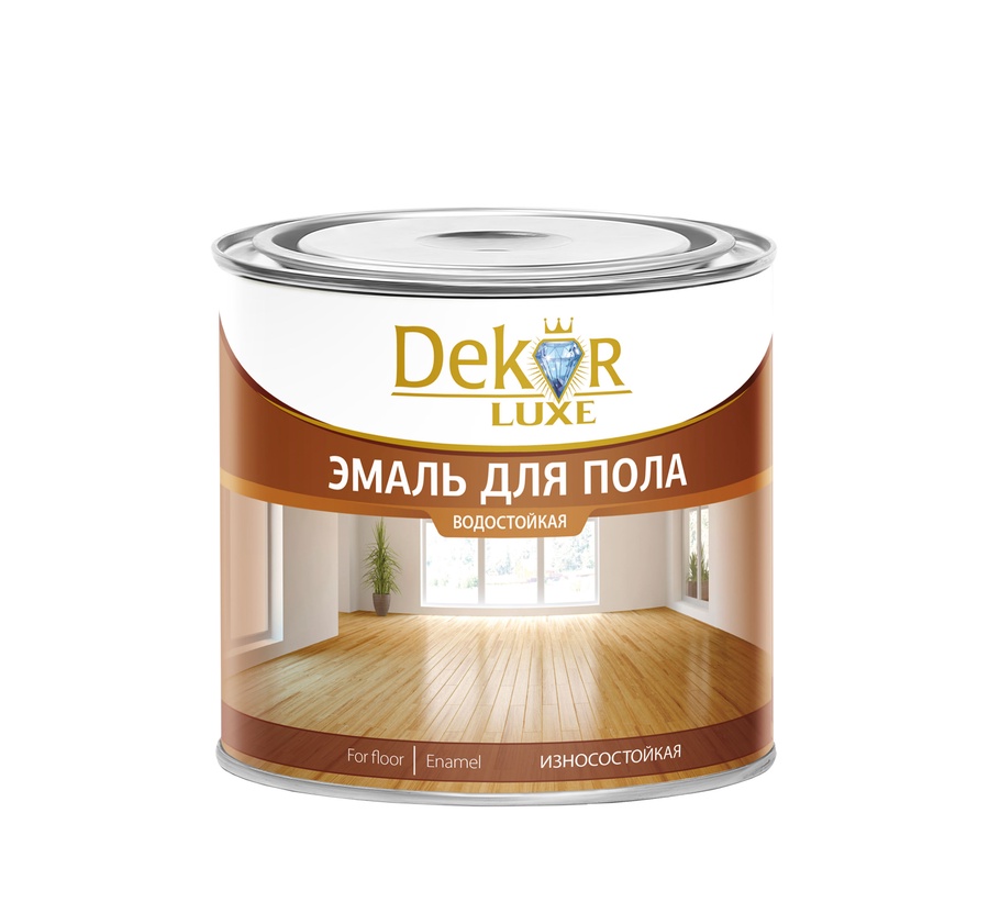 Эмаль для пола "DEKOR" "GOLD" золотисто-коричневая 0,8 кг.