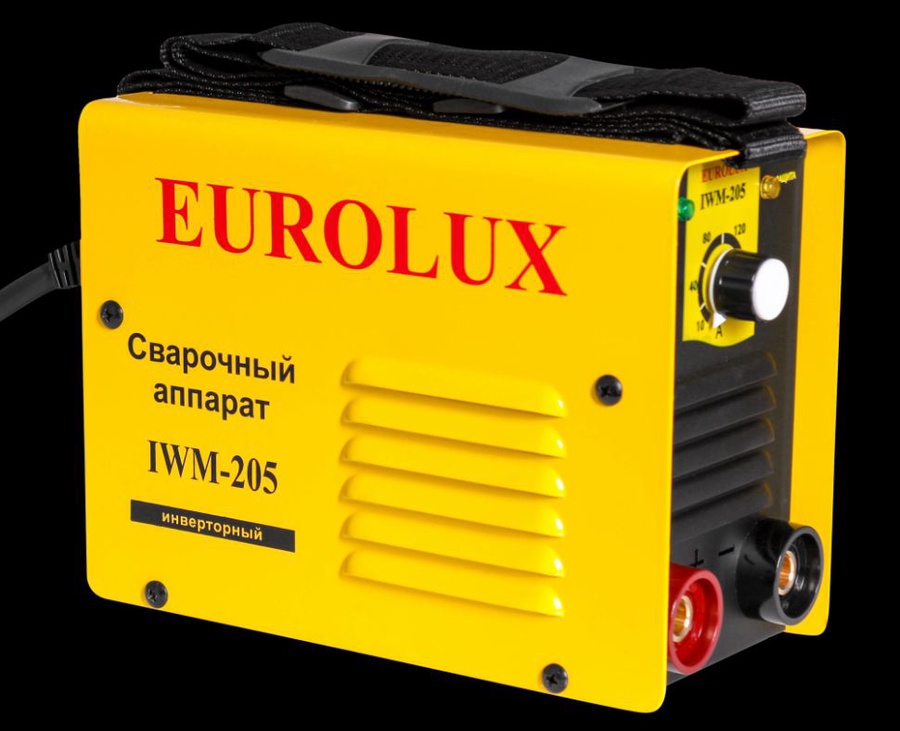 Аппарат сварочный инвертор Eurolux iwm205 220В, 10-205А, 85В, электроды 1,6-4 мм, 3,3кг арт. 65/60 