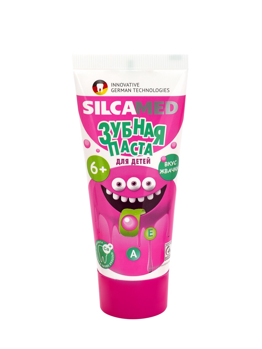 Детская зубная паста SILCAMED ДЕТСКАЯ со вкусом жвачки, 65г