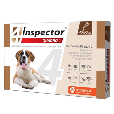 Капли для собак Inspector Quadro 40-60 кг арт. I308 