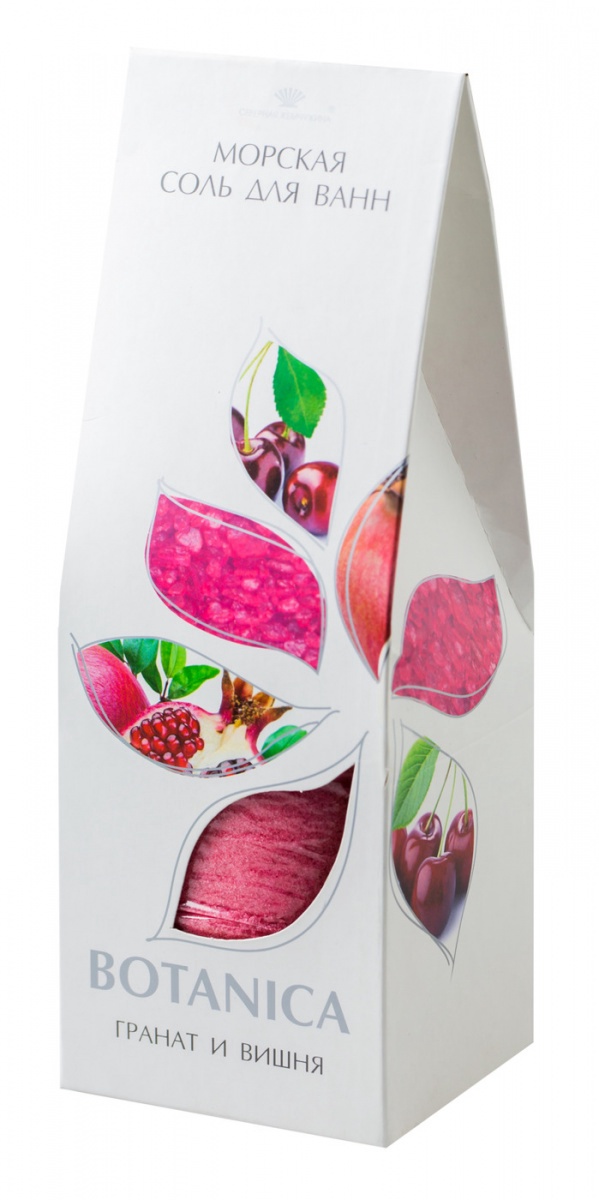Соль д/ванн "BOTANICA" гранат и вишня (пачка), 700 г