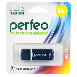 Perfeo USB флэш-диск 64GB C02 Black 10/100