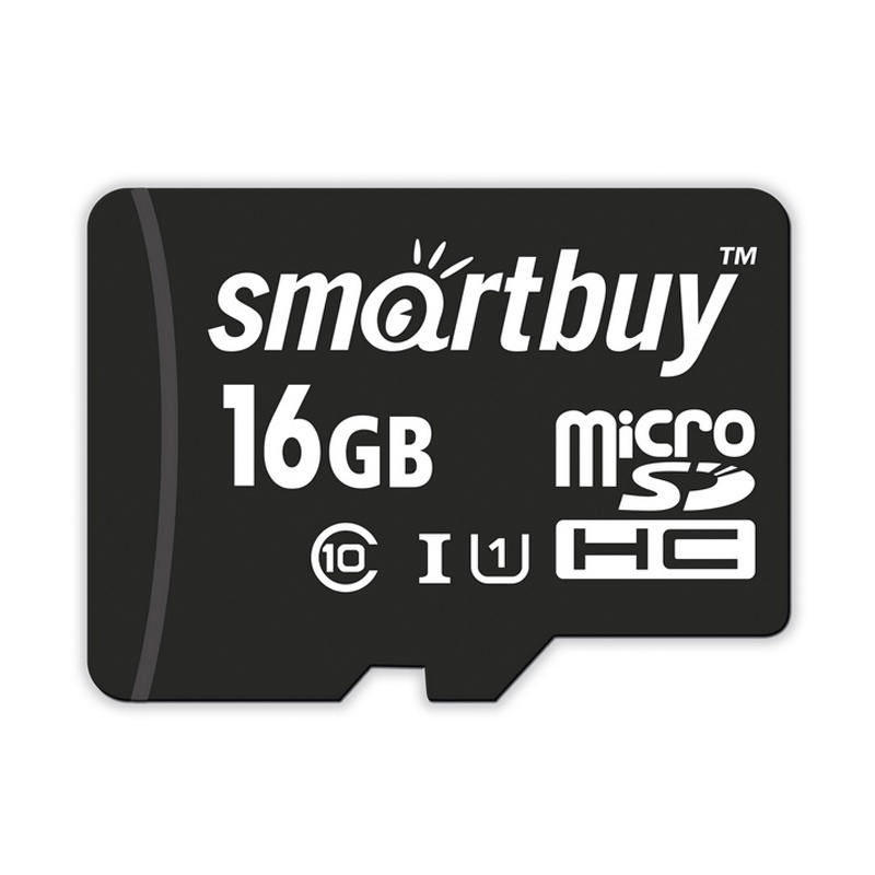 Карта памяти (флэш-накопитель) без адаптера Micro SDHC 16Gb Class 10 Smartbuy арт. SB16GBSDCL10-00 