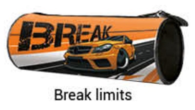 Косметичка-тубус на молнии малая "BREAK LIMITS" арт. ПТ-22 