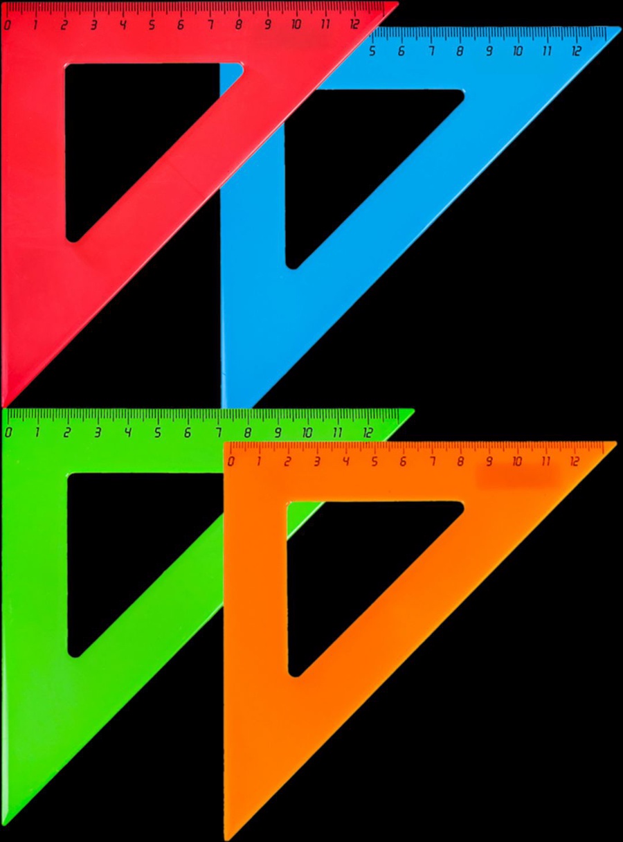 Треугольник Цветное ассорти 12 см арт. Л-6204СП 